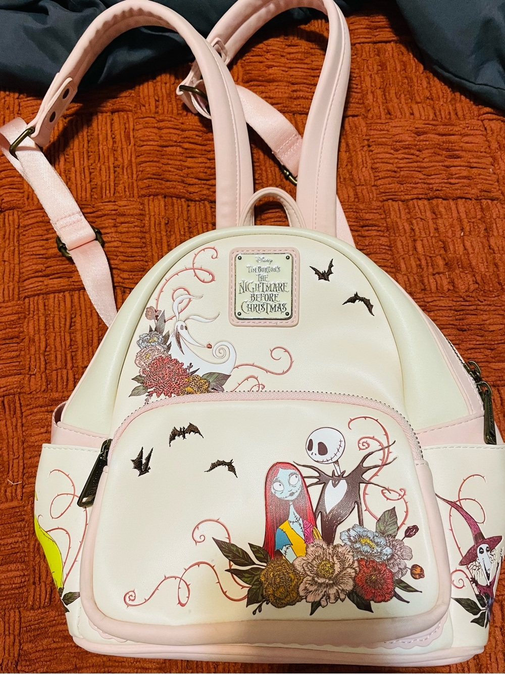 Loungefly Pink & Cream Nightmare Before Christmas Mini Backpack